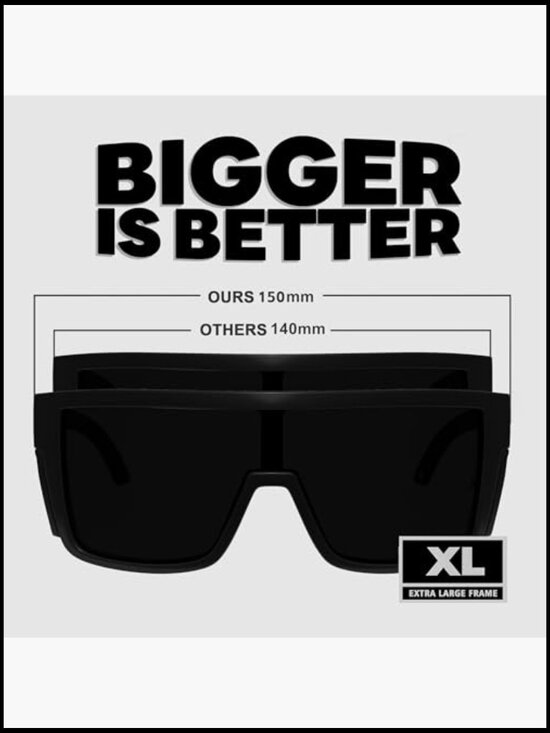XL Z87 Sunglasses for Big Wide Heads, TR90 Ultralight, UV400 Protective main image 7